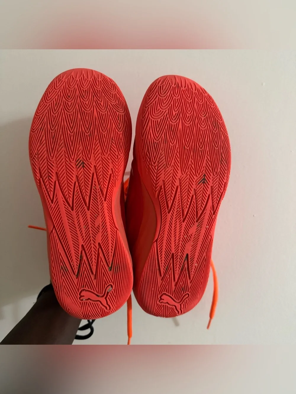 Puma MB.01 LaMelo Ball Kids Bright Orange Athletic Sneakers Size 3Y
